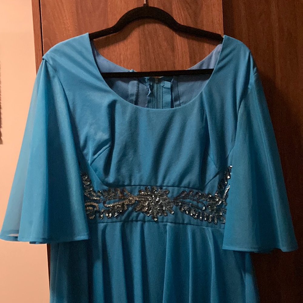 Vintage Michael Benet original blue dress SZ 12 excellent condition